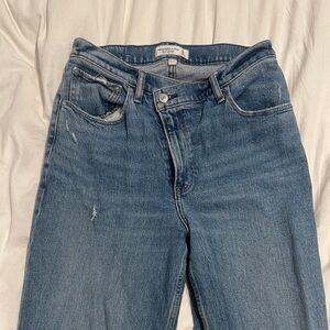 Abercrombie & Fitch Blue Straight Leg Jeans Curve Love